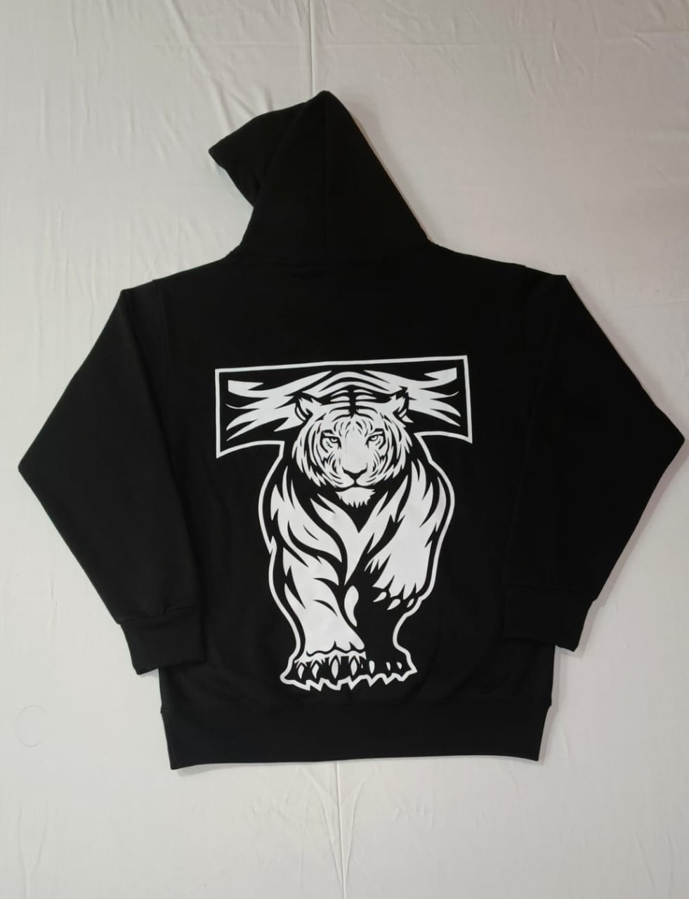 Tiger Track Sports Bold Tiger Hoodie – Black & White Edition